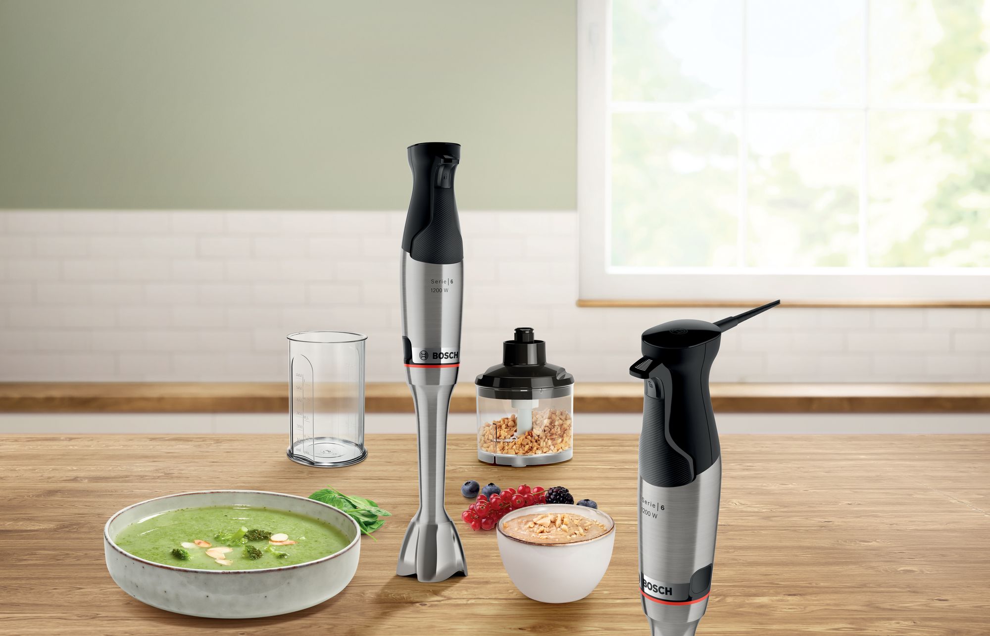 Batedeira de mão ErgoMaster Série 6, 1200 W, aço inoxidável, MSM6M820