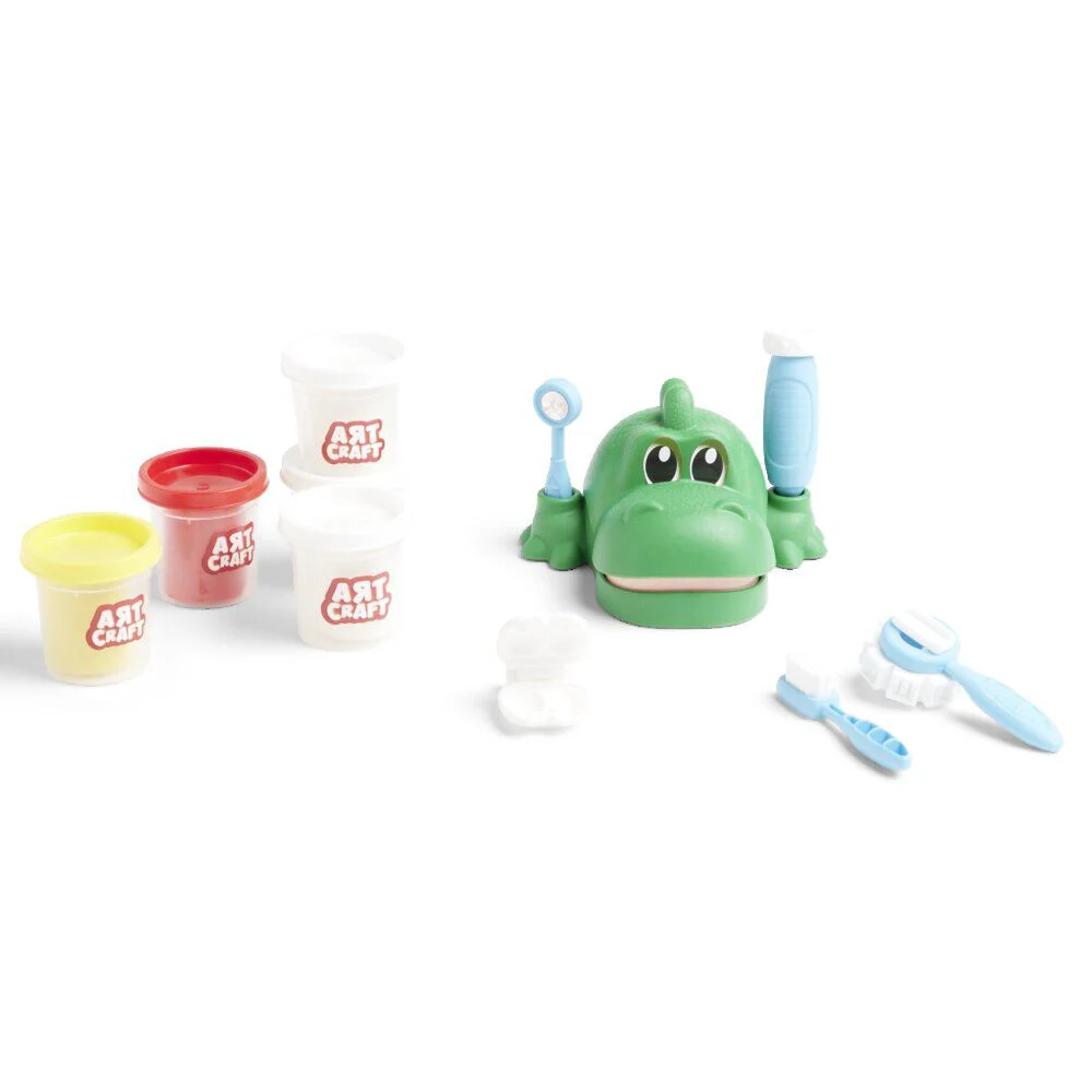 Pâte à modeler dinosaure dentiste