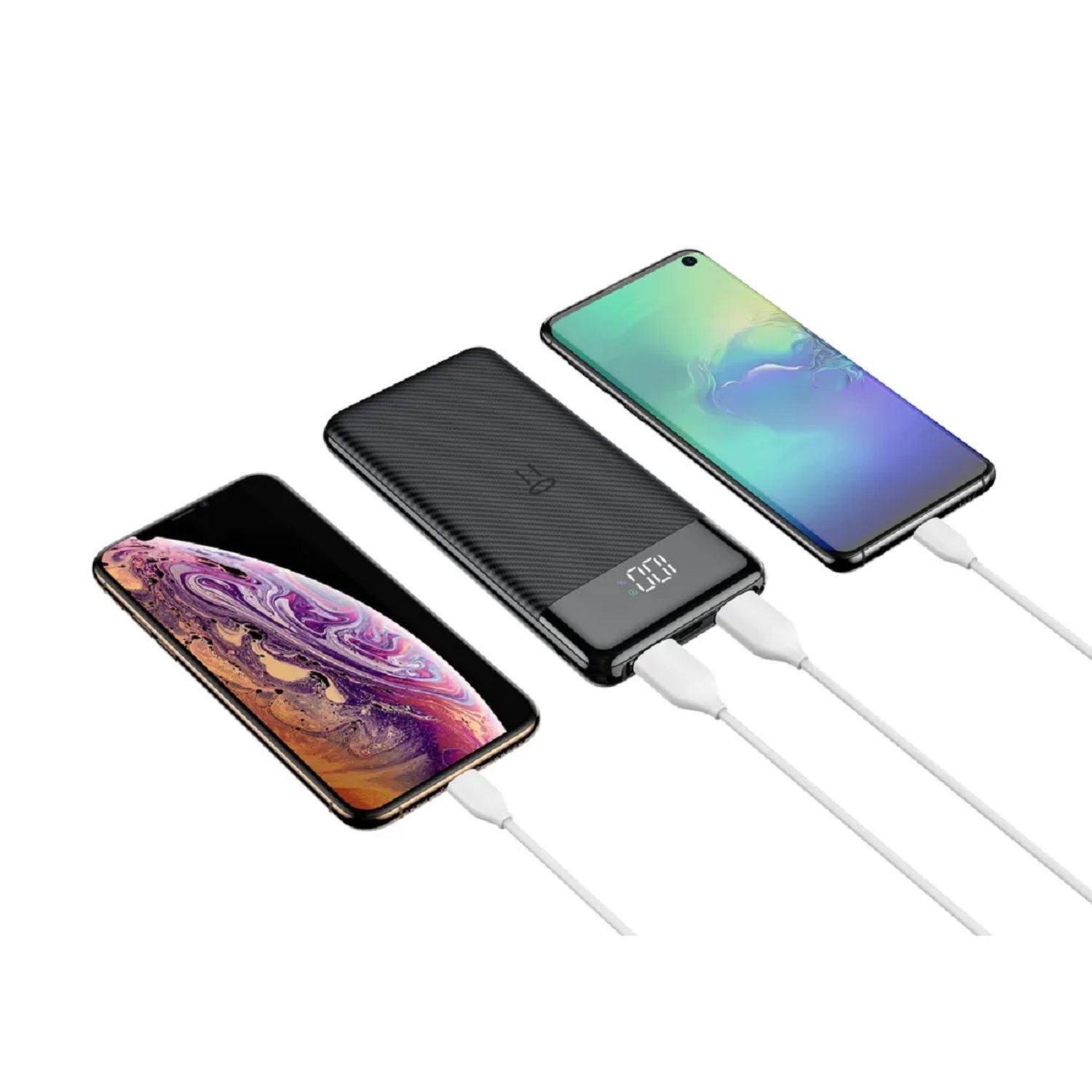 Powerbank L11 - 10 000mAh LCD Micro-USB, USB-C und 2x USB