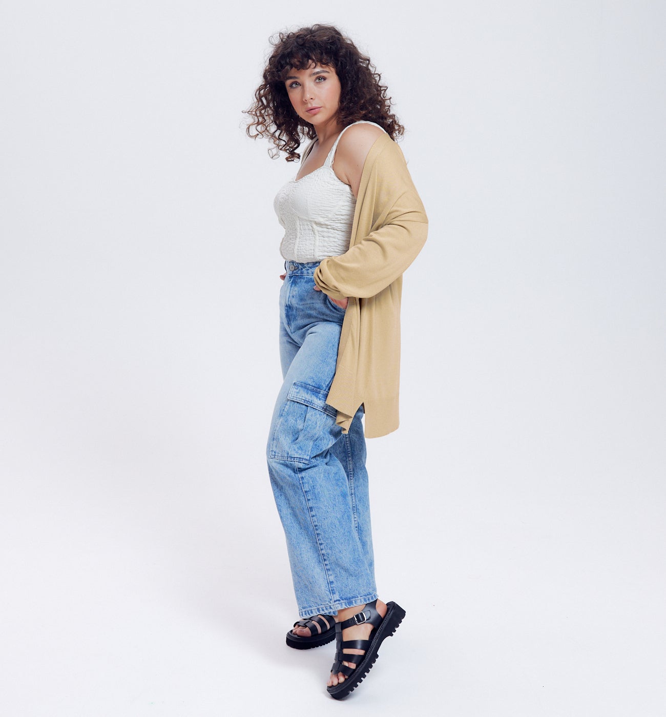 Gilet en maille fine Femme - Ecru