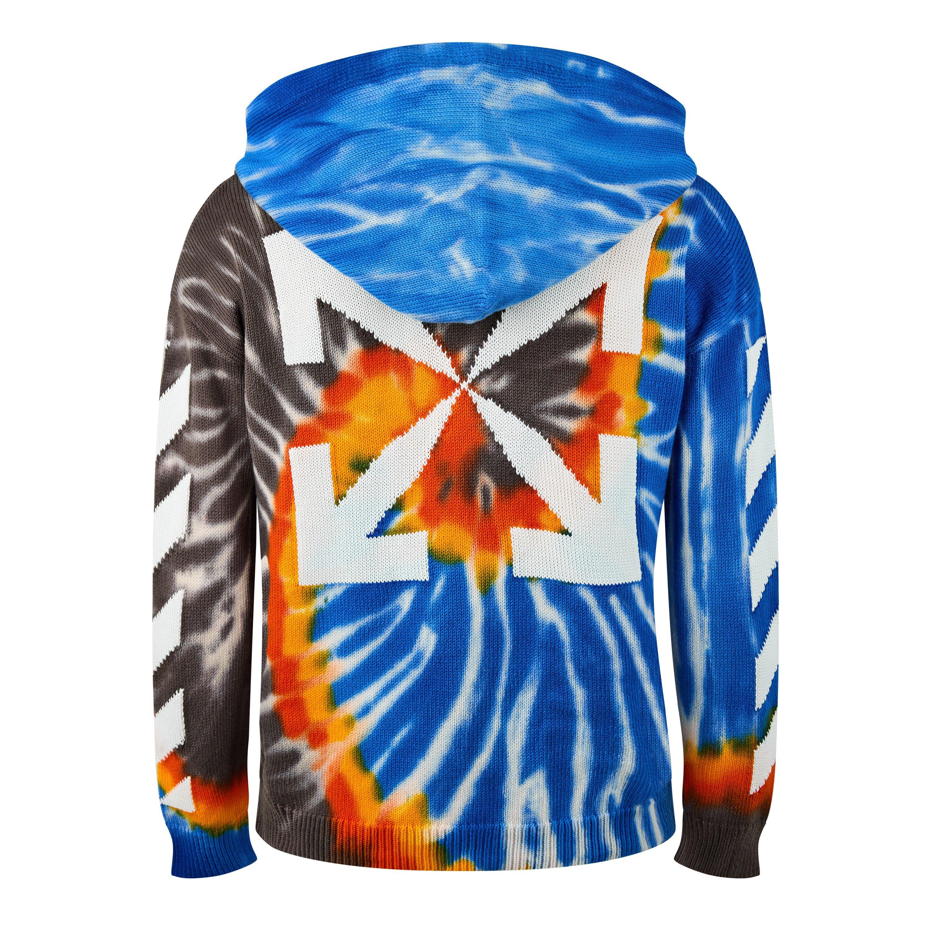 Off White Diag Tie Dye Hoodie