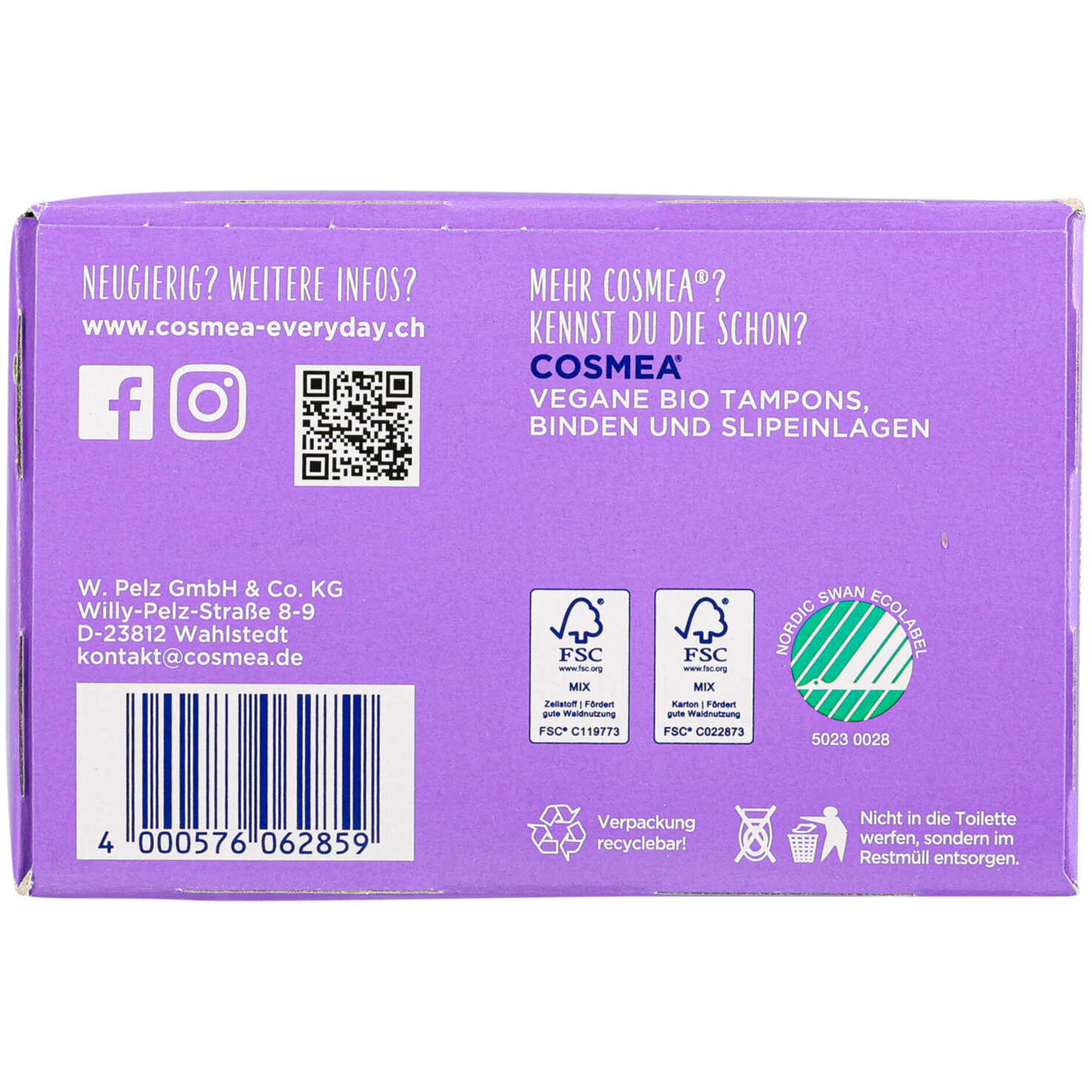 COSMEA Slipeinlagen Extra Lang 40 Stücke