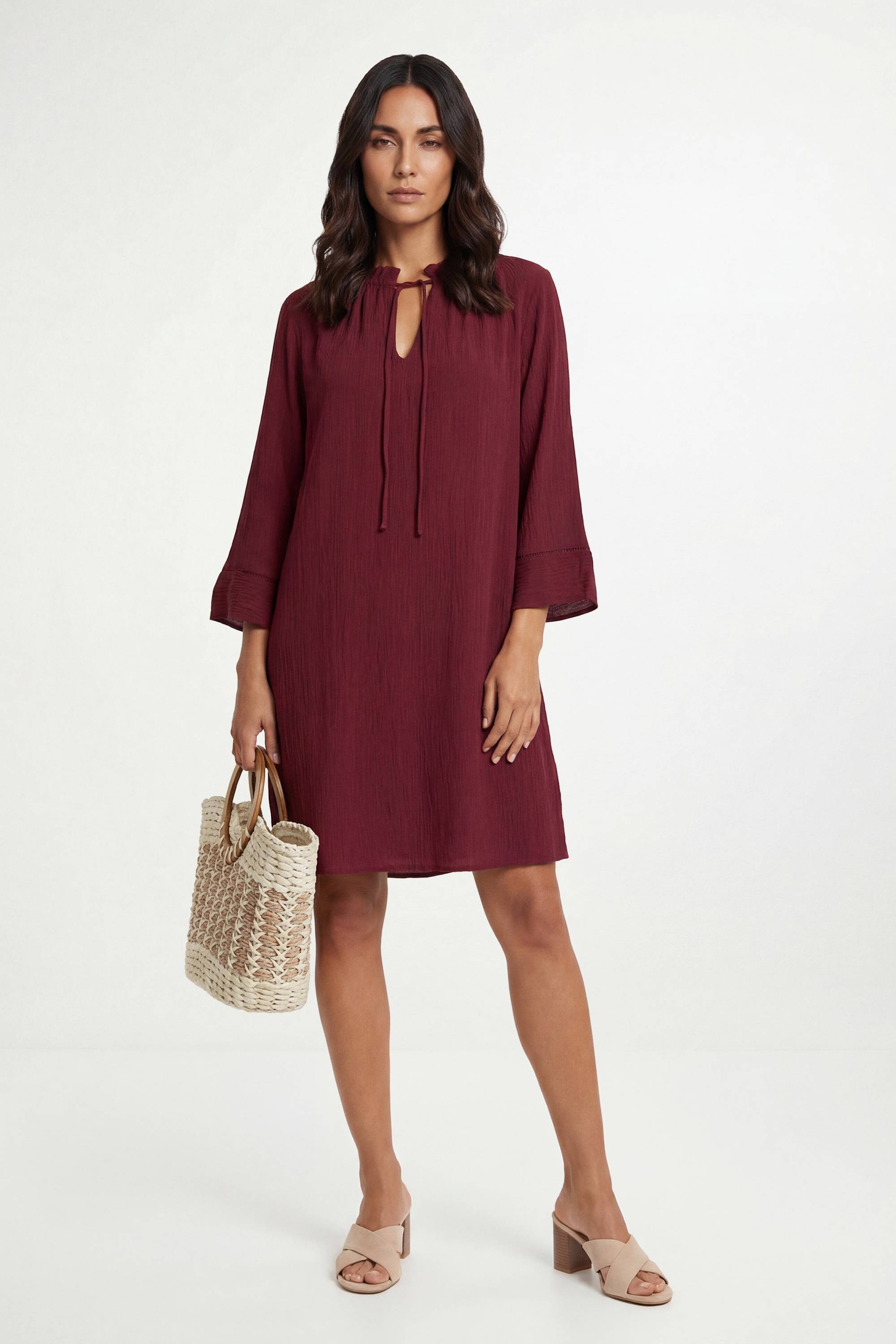 Wallis Robe Droite D'été En Gaze De Coton