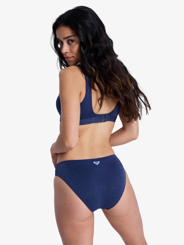 Roxy Shine Hipster Bas de bikini hipster Bleu Femme