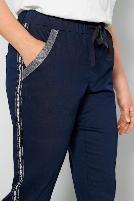 Hose, Slim Fit, edler Seitenstreifen, Elastikbund