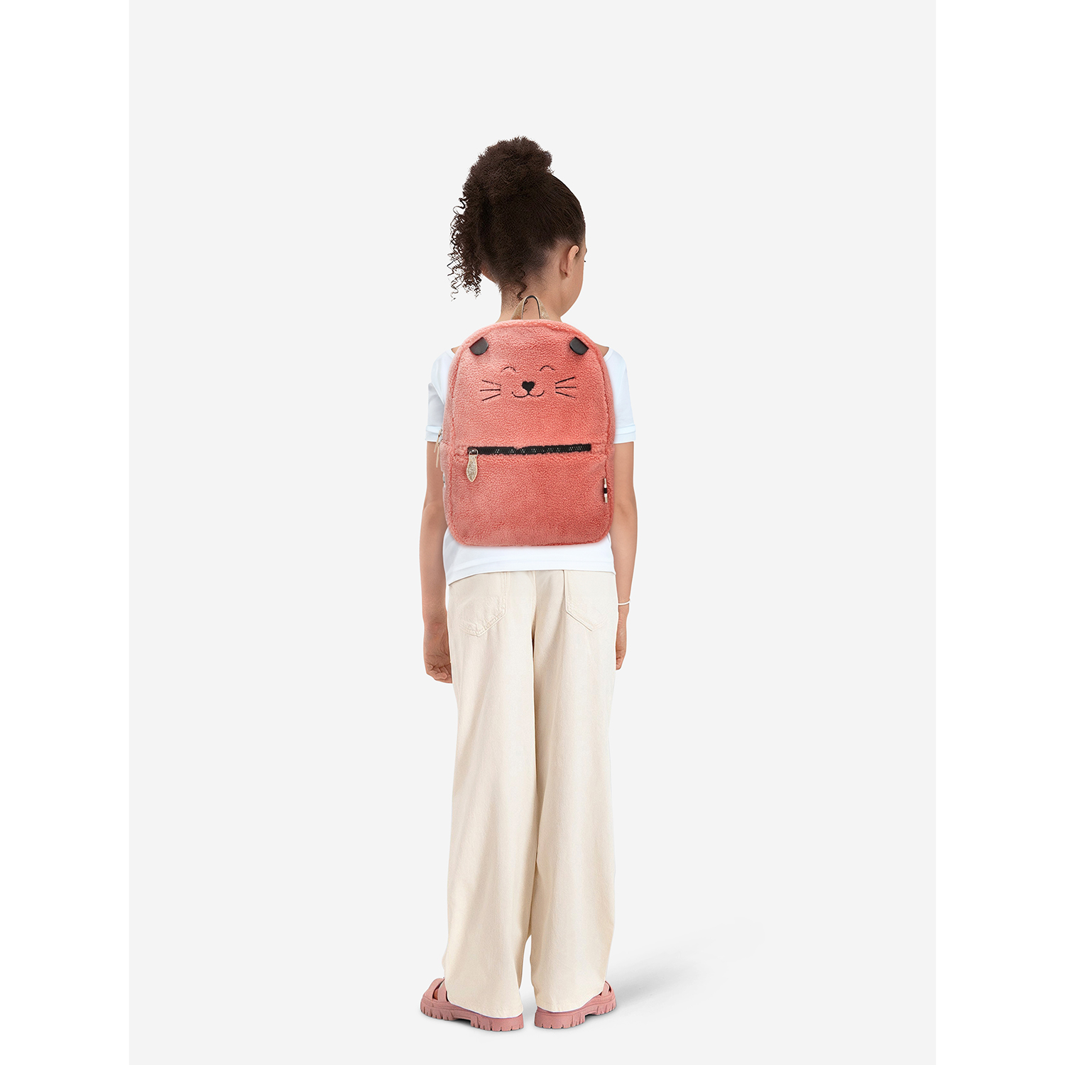 Zebra Trends Girls Rugzak Teddy Cat pink