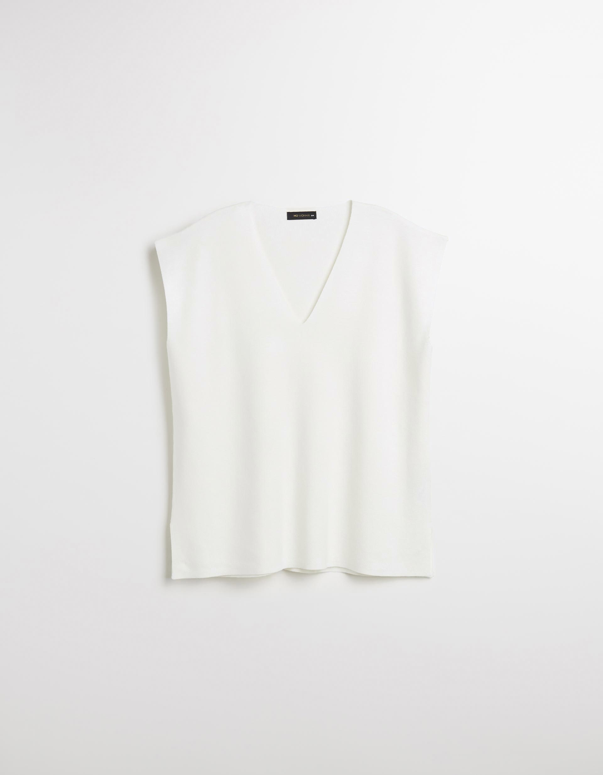 Colete de Malha, Mulher, Branco