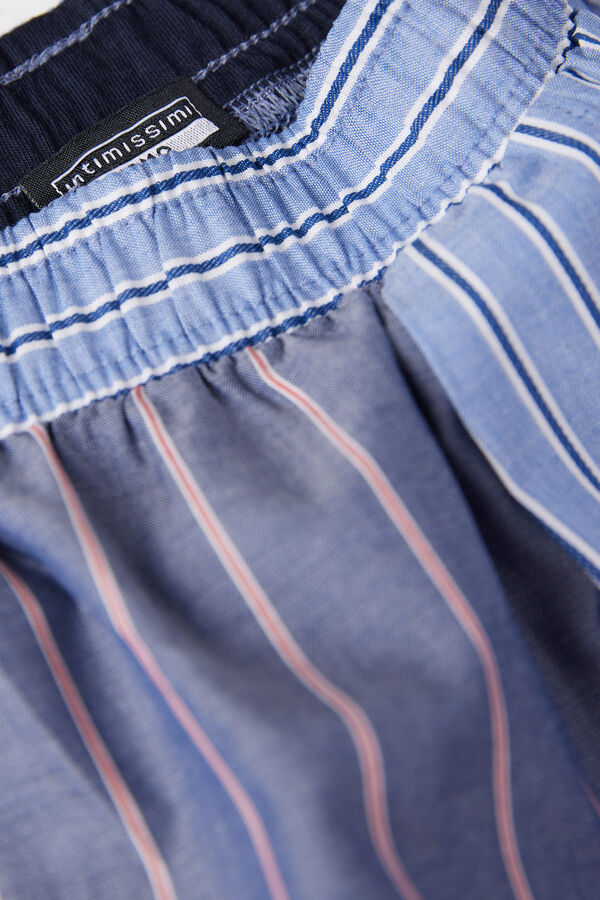 Cuecas boxer de tecido listrado patchwork
