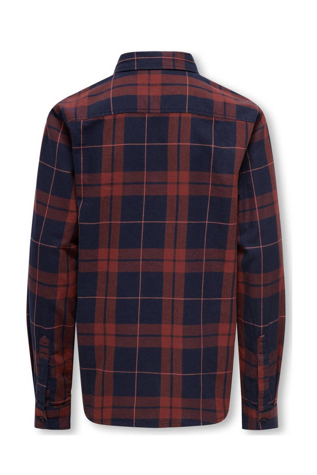 ONLY geruit overhemd KOBMARTIN donkerblauw/brique