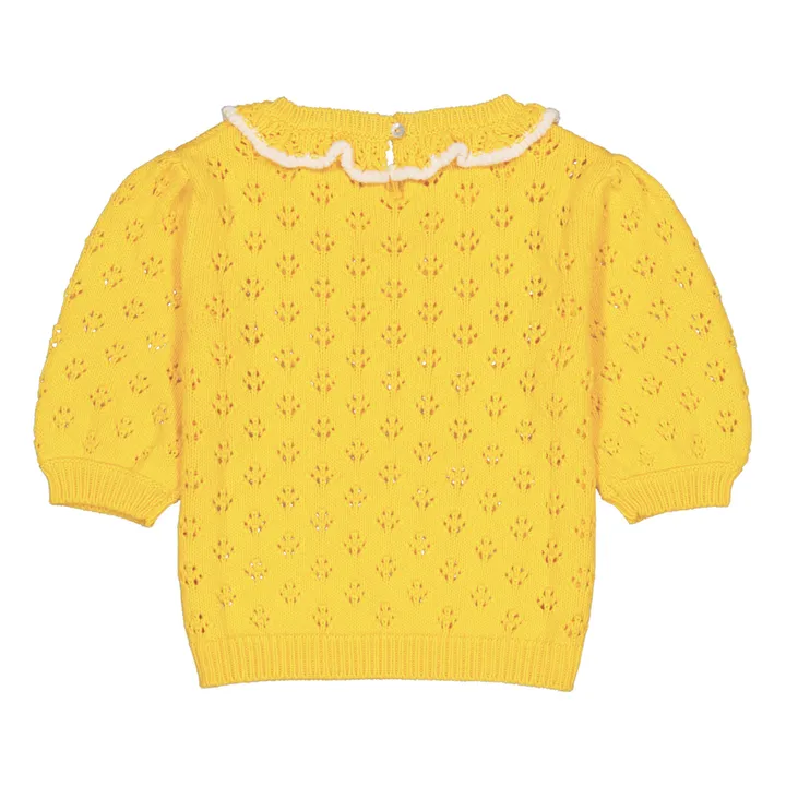 Hello Simone Pull Clarinette Pointelle Coton Bio | Jaune