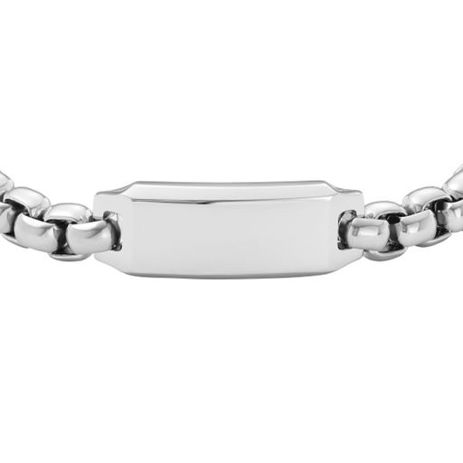 Fossil Drew ID Armbånd, Stål, 22,5 cm