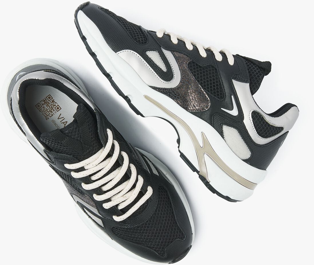 zwarte via vai lage sneakers vesper due