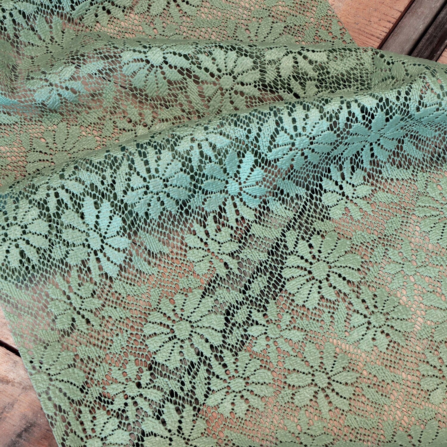 Unique Living tafelloper foam 45 x 150 cm groen