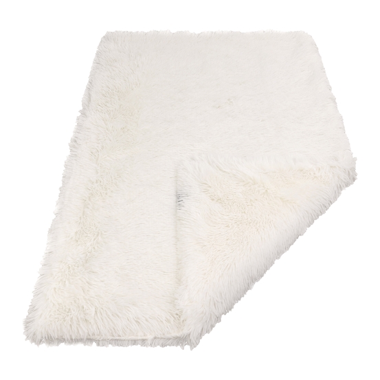 Plaid moelleux blanc 100x70 cm