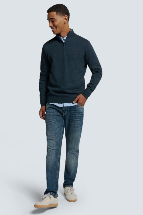 NO-EXCESS blauwe heren trui