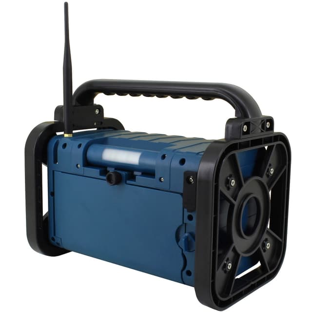 Soundmaster DAB85BL Stereo DAB+/FM bygg/trädgårds-radio med Bluetooth®, LED-belysning & Li-Ion batteri