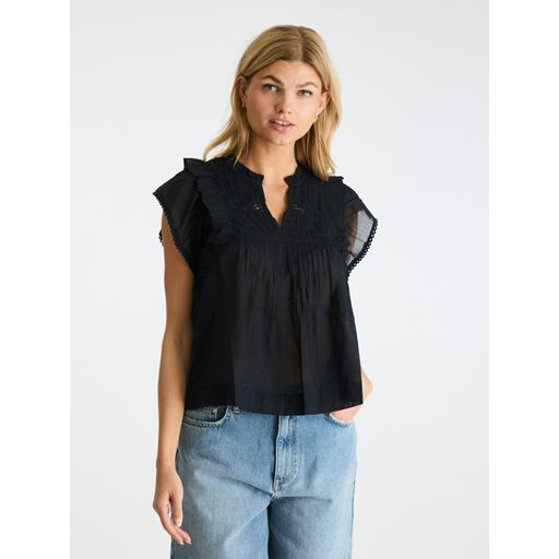 Neo Noir Jayla S Voile Bluse, Navy, 38