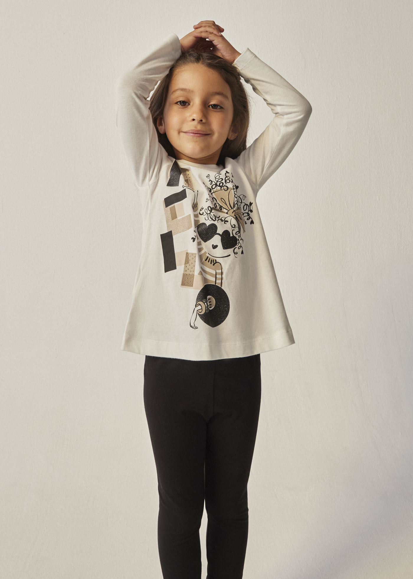 Conjunto de algodão de alta qualidade com duas peças para meninas.