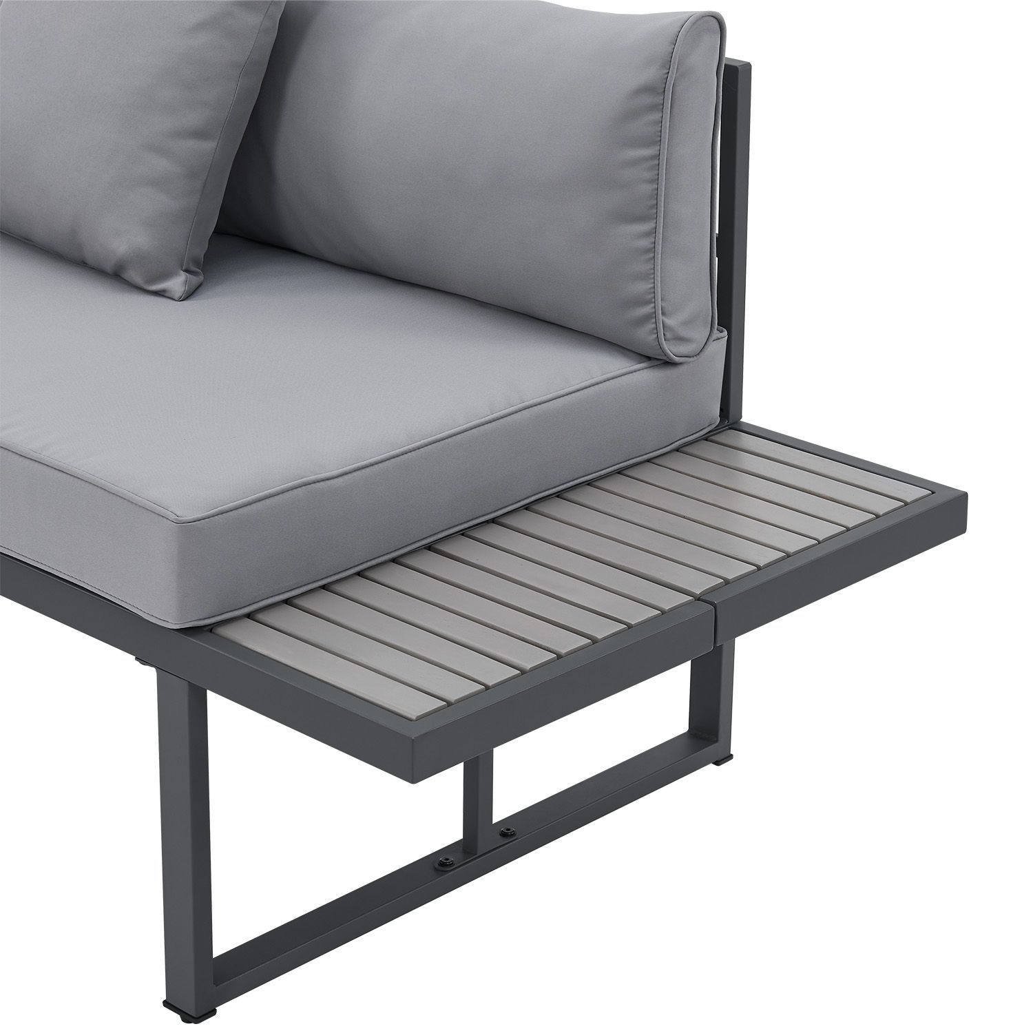 Juskys St. Tropez 4-persoons Loungeset - Anthracite