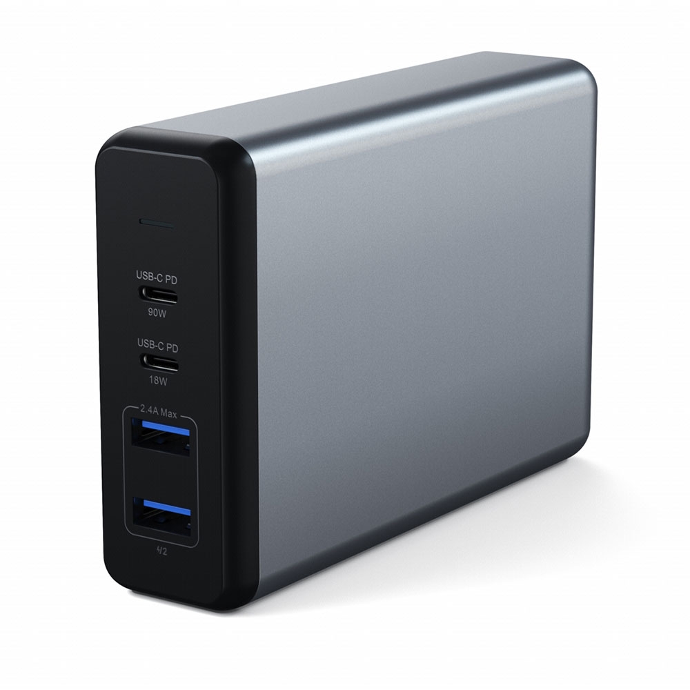(108W) PD Desktop Charger Dual USB C / Dual USB 3.0 Netz Ladegerät Power Delivery-Technologie (ST-TC108WM) - Space Gray
