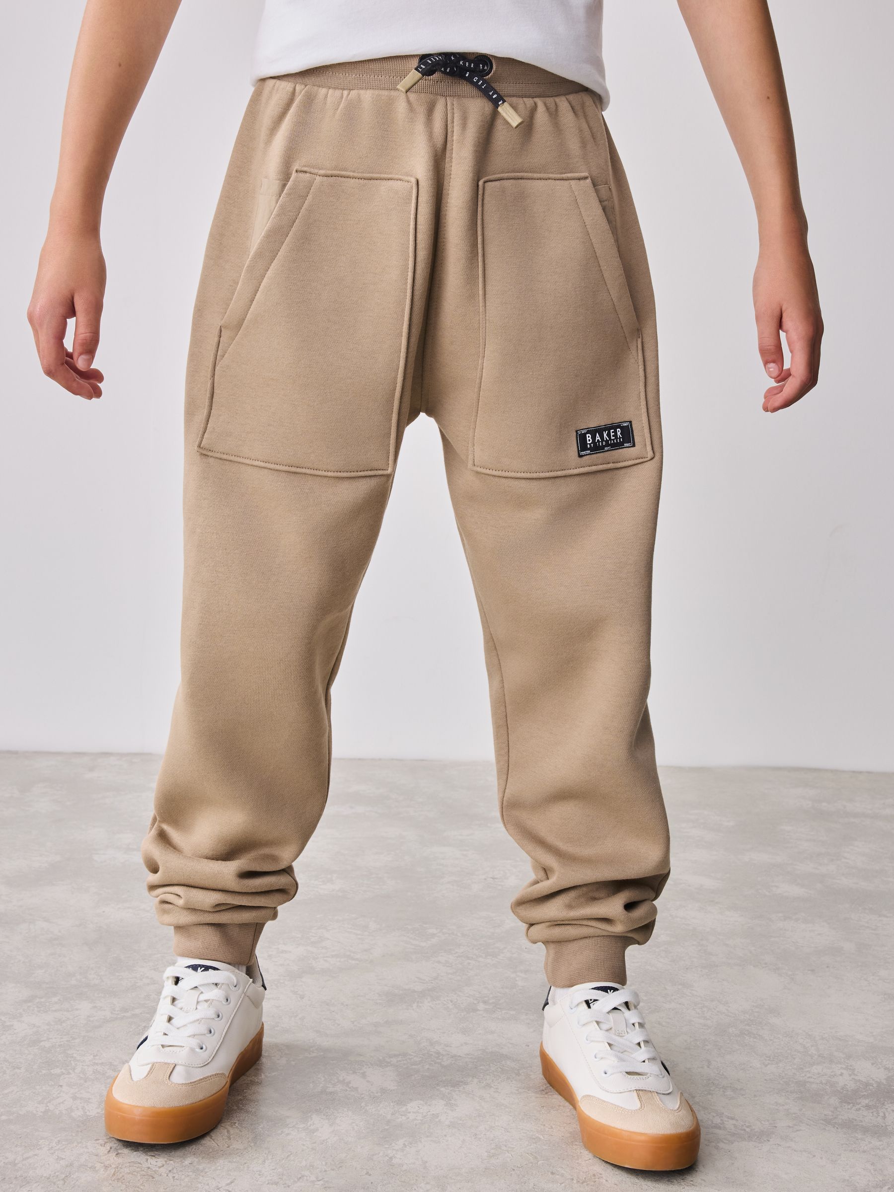 Pastelgeel - Baker by Ted Baker Zip Through Hoodie T-Shirt And Joggers 3 Piece Set