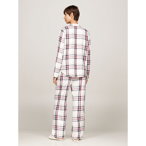 Tommy Hilfiger Gift Full Flannel Pyjamassæt, Heritage Check Ivory, L