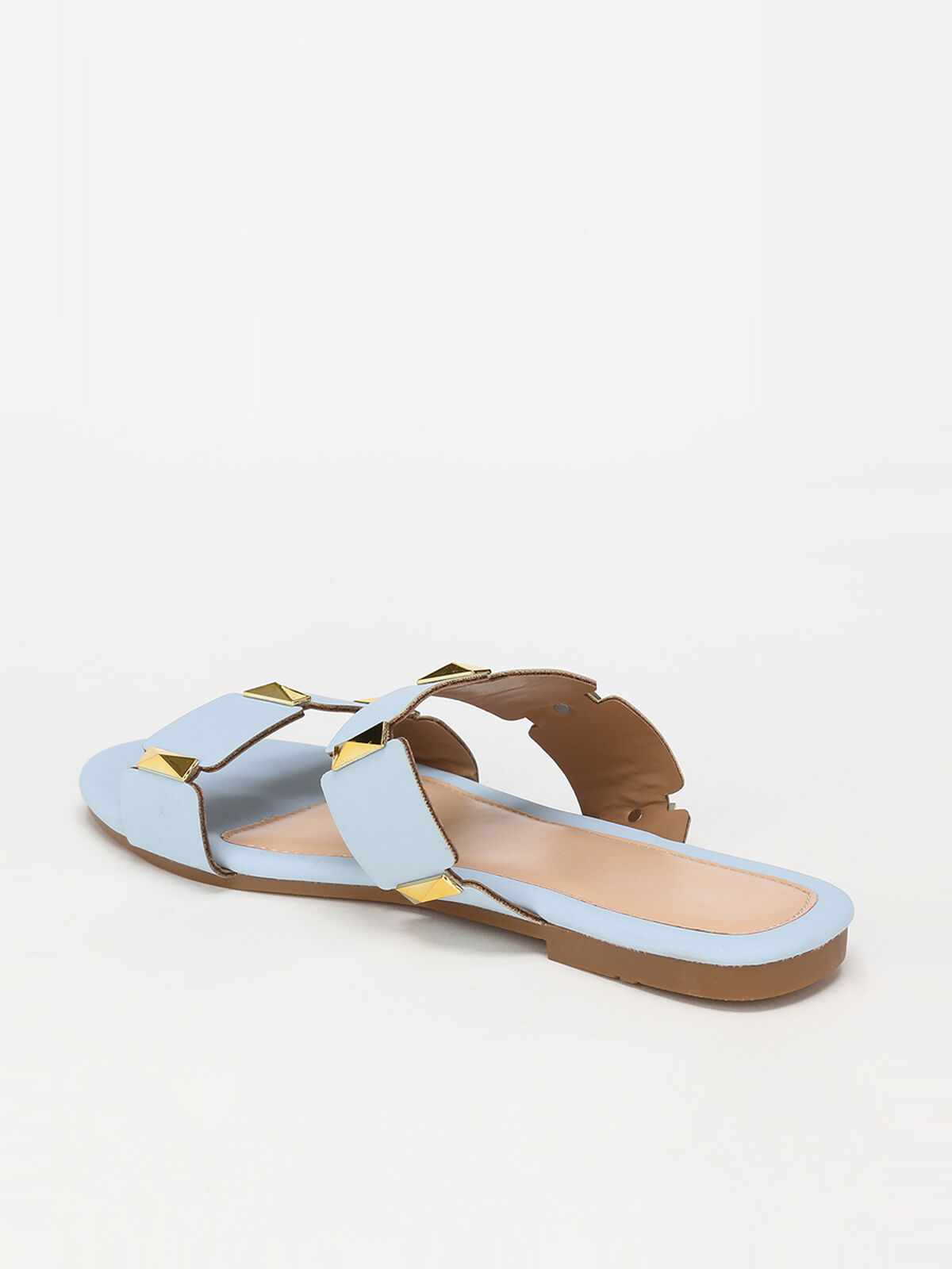 Mules à double brides- Bleu clair