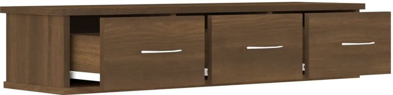vidaXL - Wandkast - Bruin - Bewerkt Hout - 3 Lades
