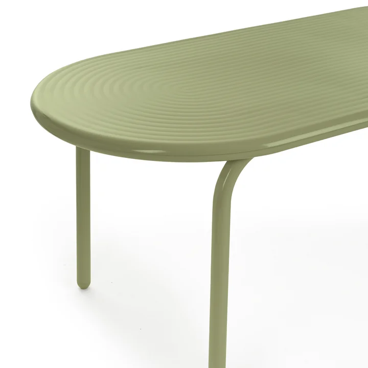 Tom Dixon - Groove Gartentisch, 186 x 86 cm, moosgrün