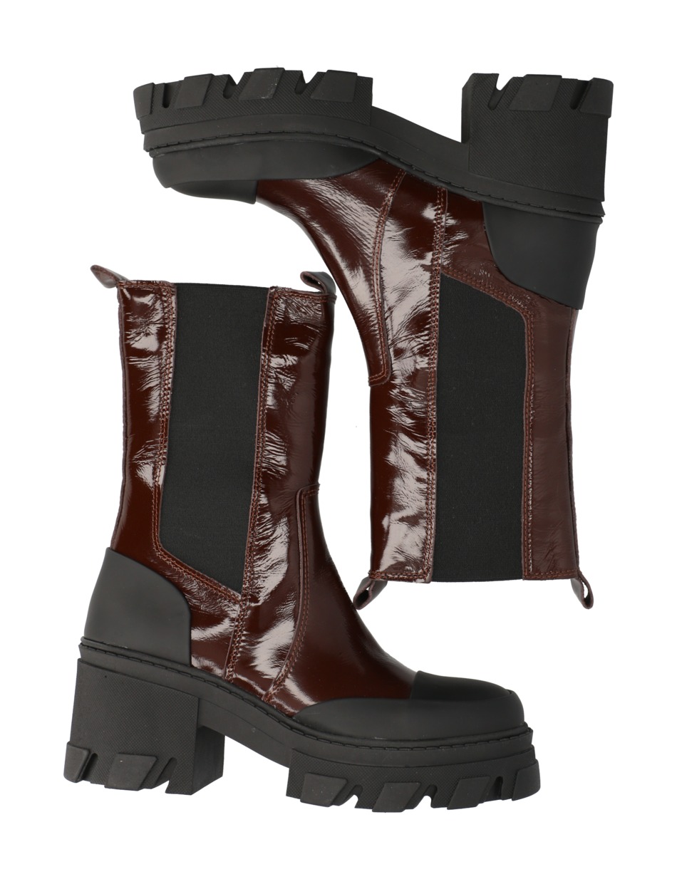 Lackleder Stiefelette