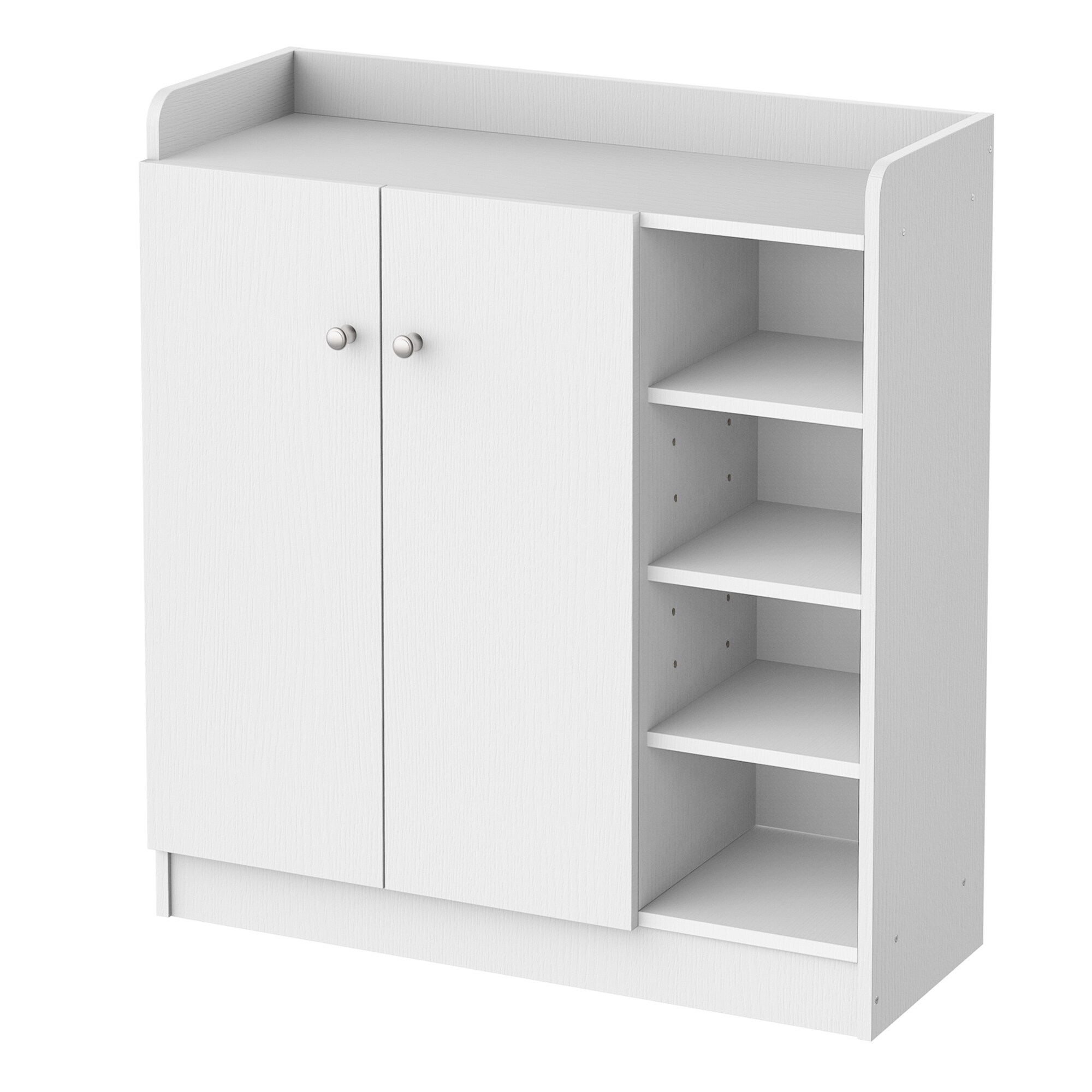 HOMCOM Schuhschrank mit 8 Etagen weiß 80L x 30B x 90Hcm