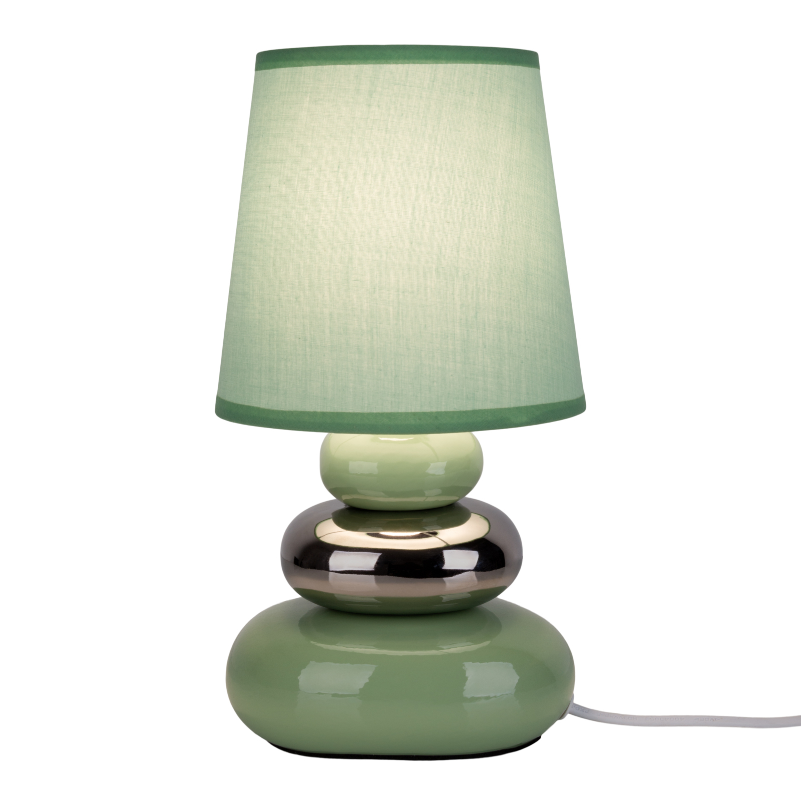 Tischleuchte STONEY - mint - Keramik - 31 cm