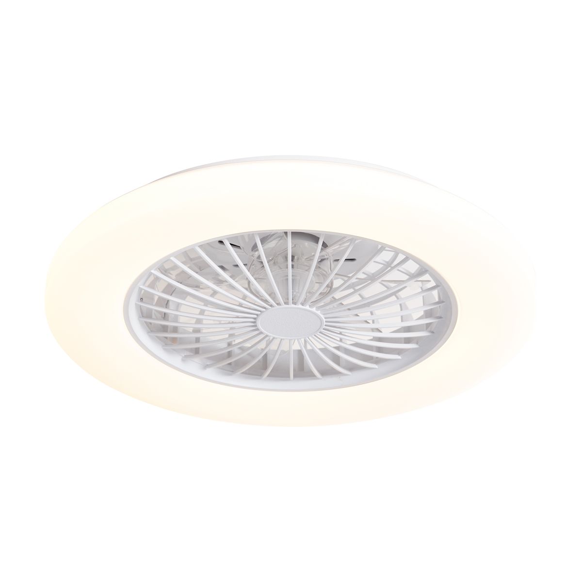 Plafondventilator wit 48.5cm incl. LED dimbaar in Kelvin met afstandsbediening - Clemo