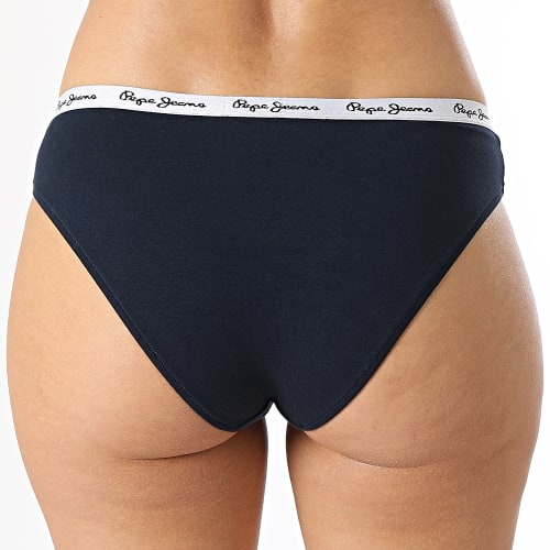 Lot De 3 Culottes Femme Classic PMU10957 Bleu Marine Blanc Rose