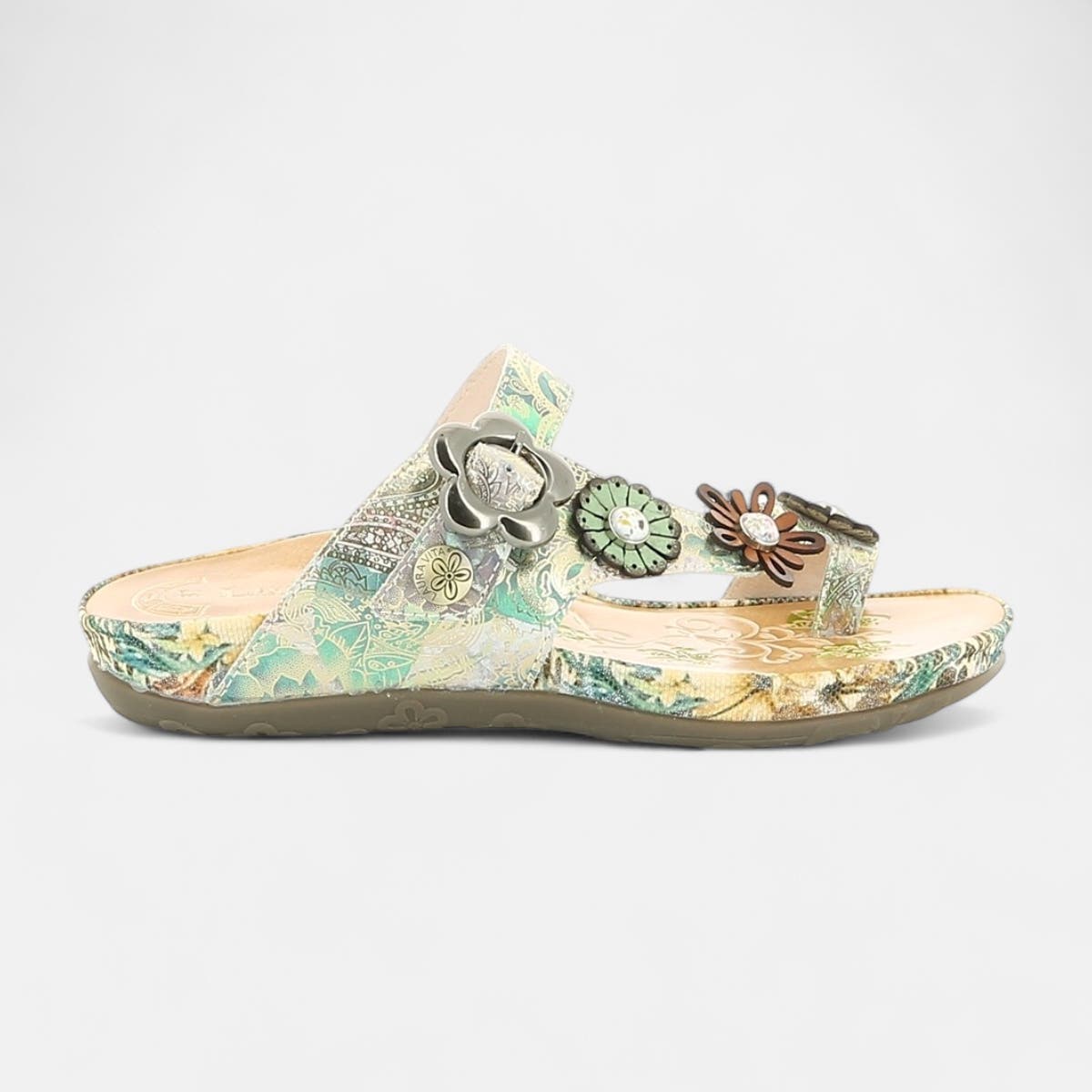 Mules Femme en cuir beige