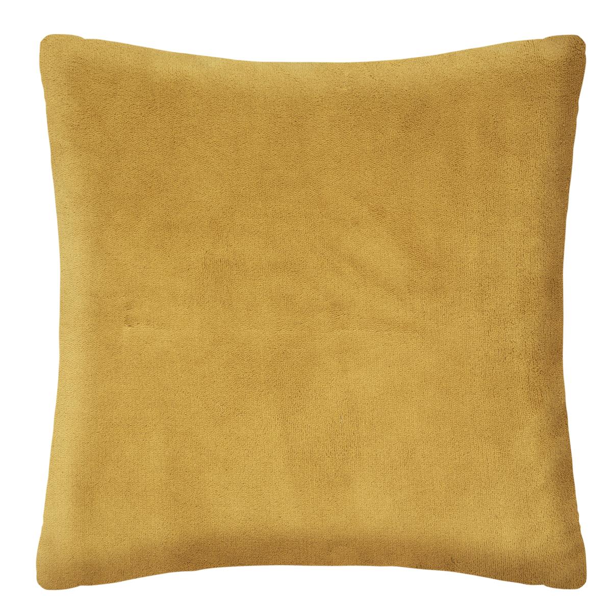 COUSSIN FOURRURE BOUCLEE OCRE 45X45CM