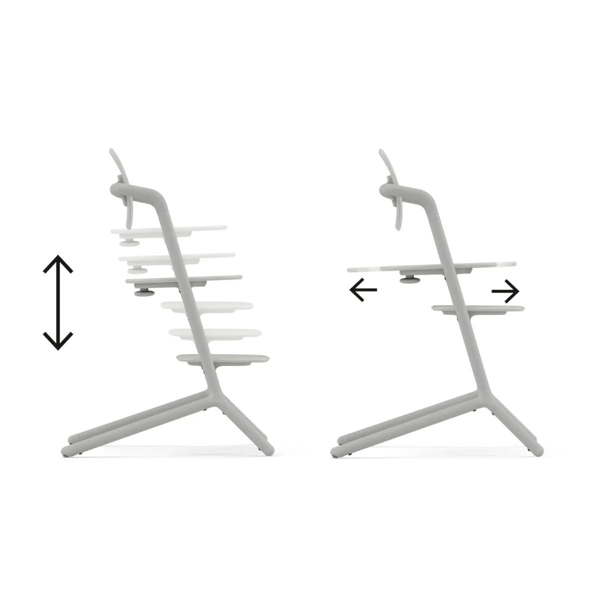 Cybex Ensemble chaise Haute 3-en-1 Lemo + Siège nouveau-né - Gris