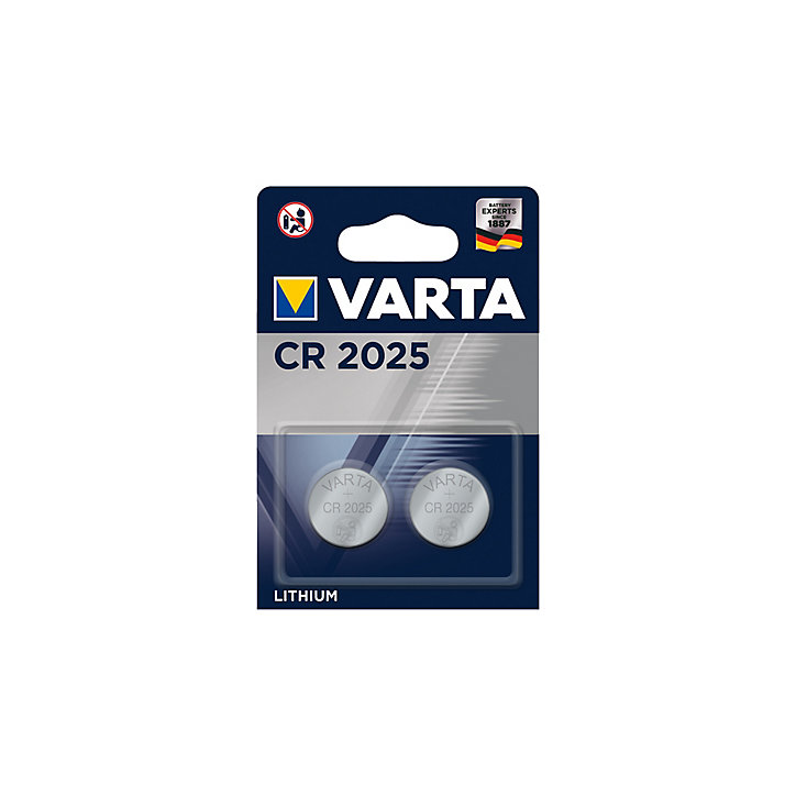Pile au lithium CR2025 Varta, lot de 2