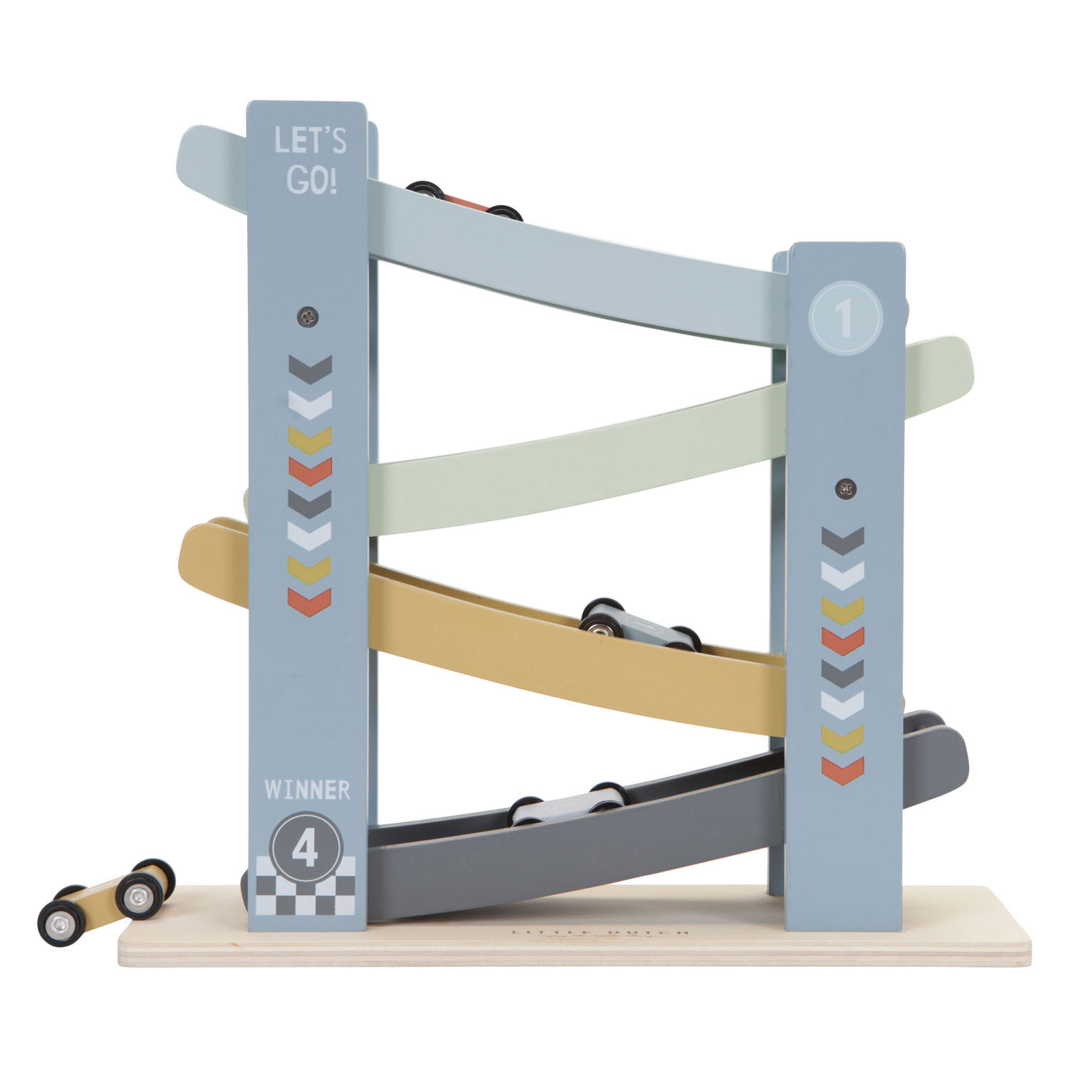 Little Dutch Houten Rollerbaan Autobaan Blauw