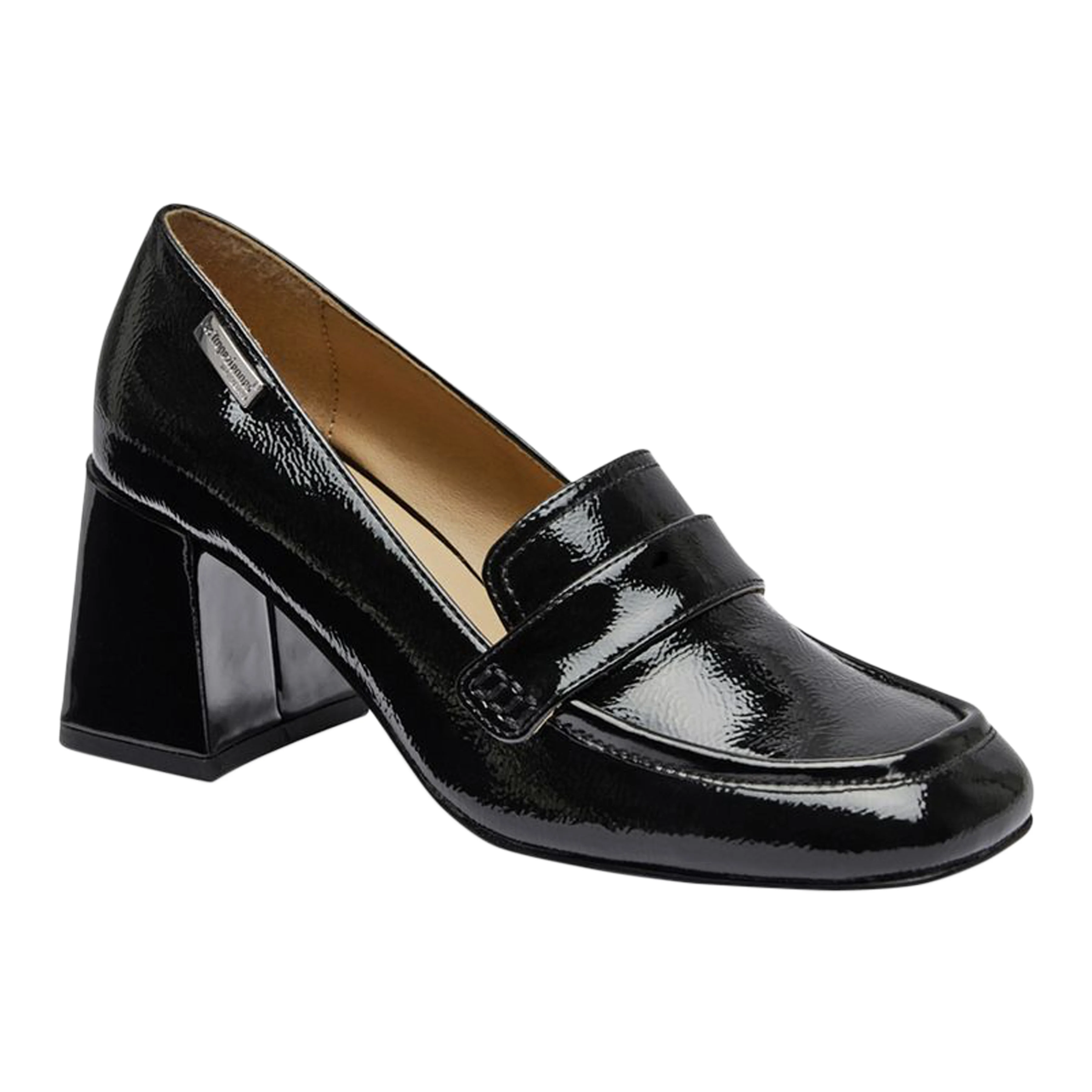 Mocassins en cuir à talons Demyos | Noir