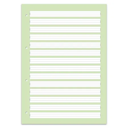 Staufen Premium Arbeitsblätterblock 1 A4 50 Blatt 90g/qm 5/5/5mm liniert farbig 4-Loch