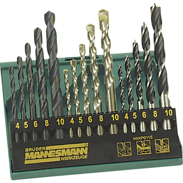 Brüder Mannesmann M54315 Træ-spiralbor-sæt 1 stk