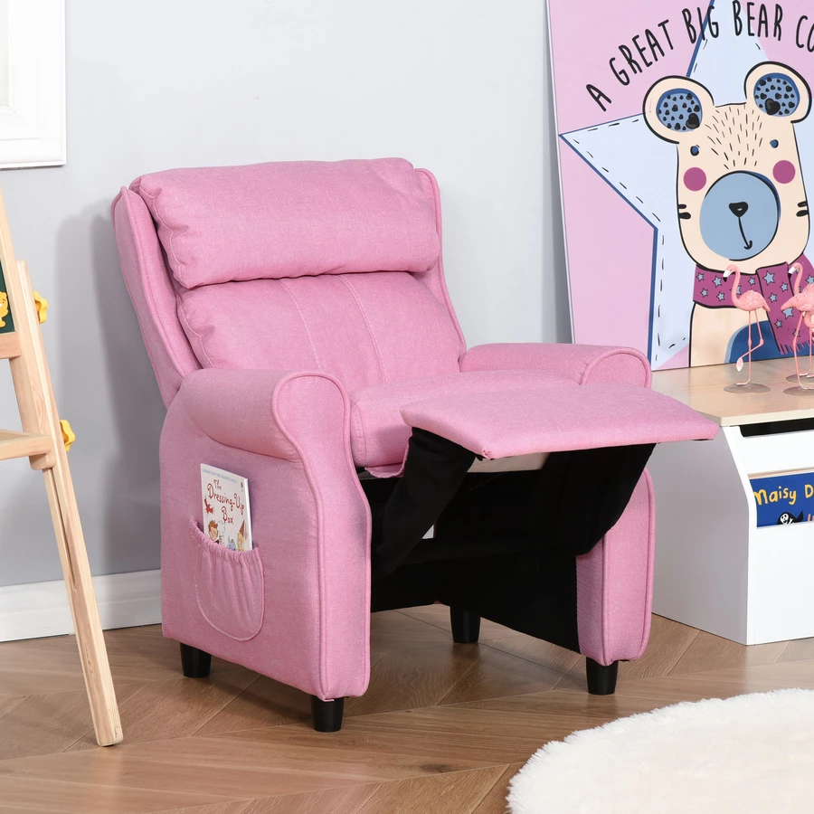 HOMCOM Kindersessel mit Liegefunktion rosa