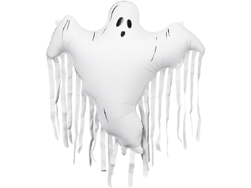Partydeco Folienballon Geist 93 x 86 cm, 1 Stück Gruseliger Folienballon für Halloween Partys