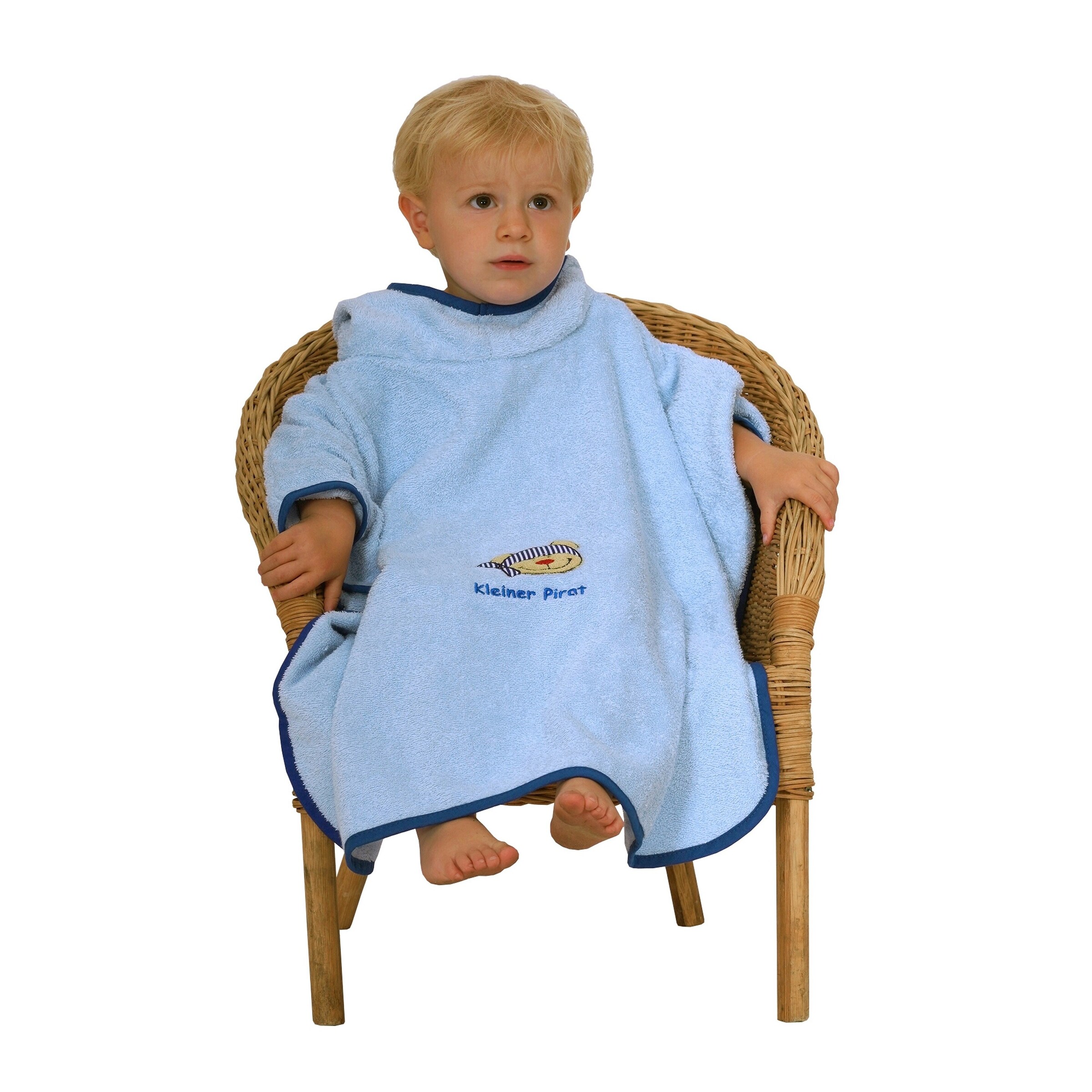 Wörner Badeponcho blau - Kleiner Pirat