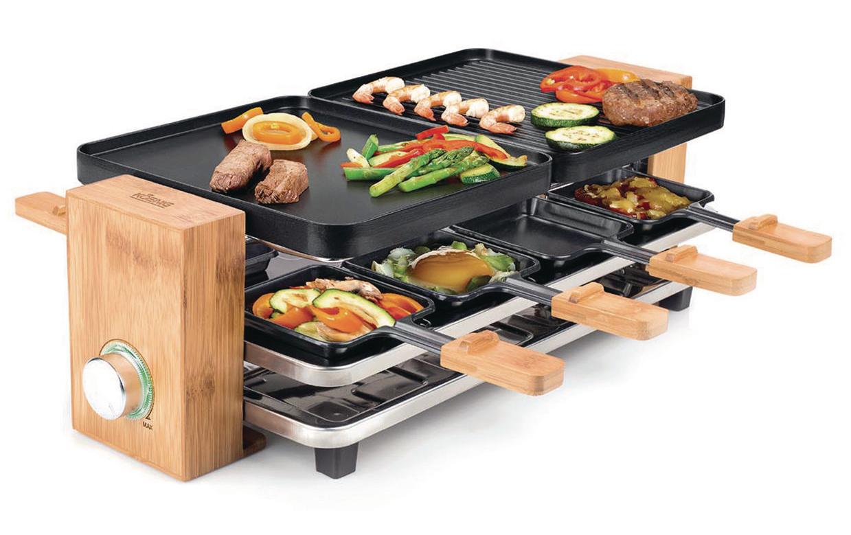 Racletteofen Bamboo 8 Personen<br>Raclette-Grill für 8 Personen