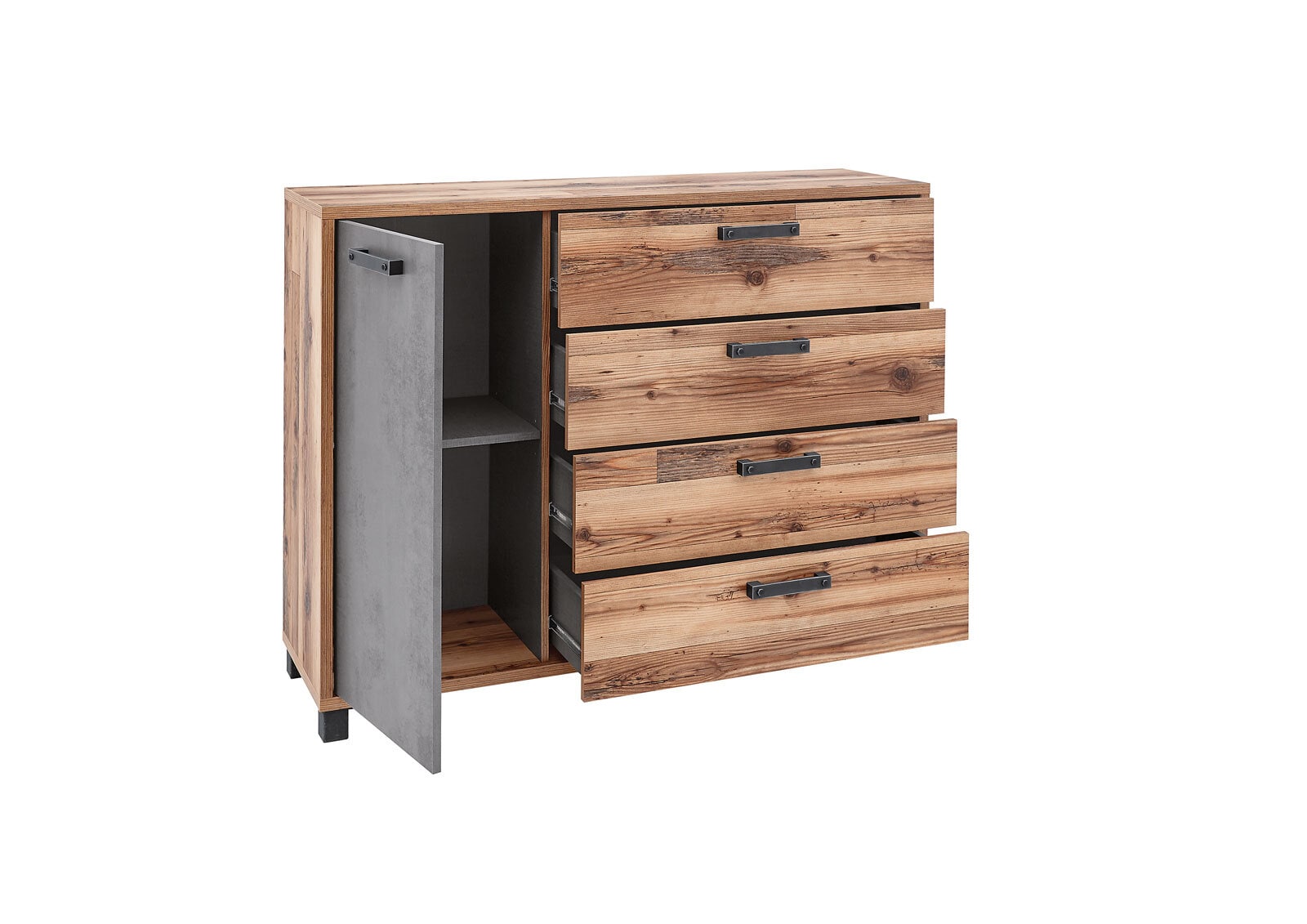 Kommode Dover Grau/Braun 125 x 96 x 38 cm
