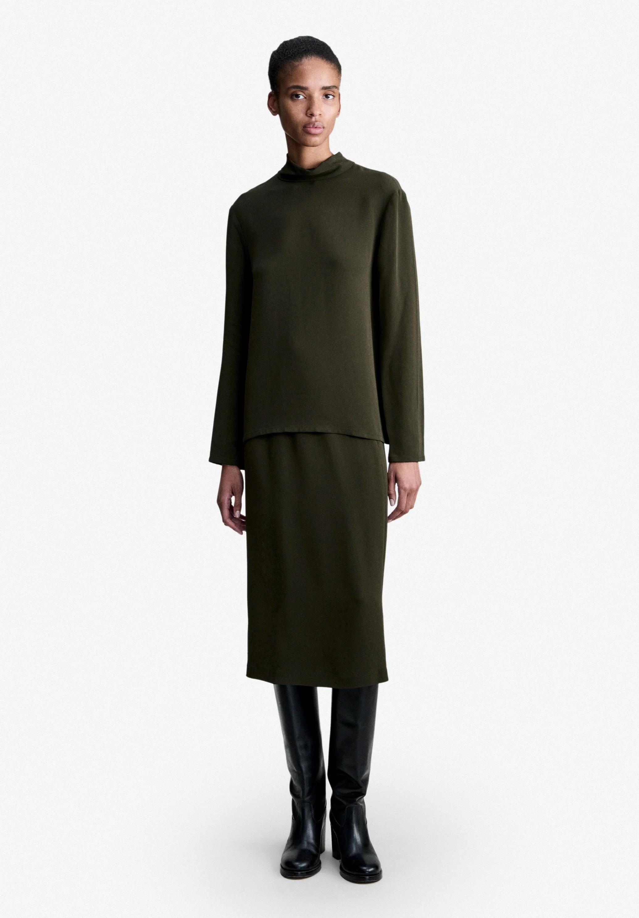 Blouse fluide vert foncé - Vert fonce