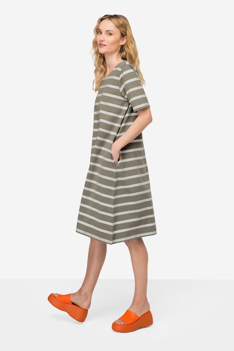 Jerseykleid, Rundhals, Halbarm