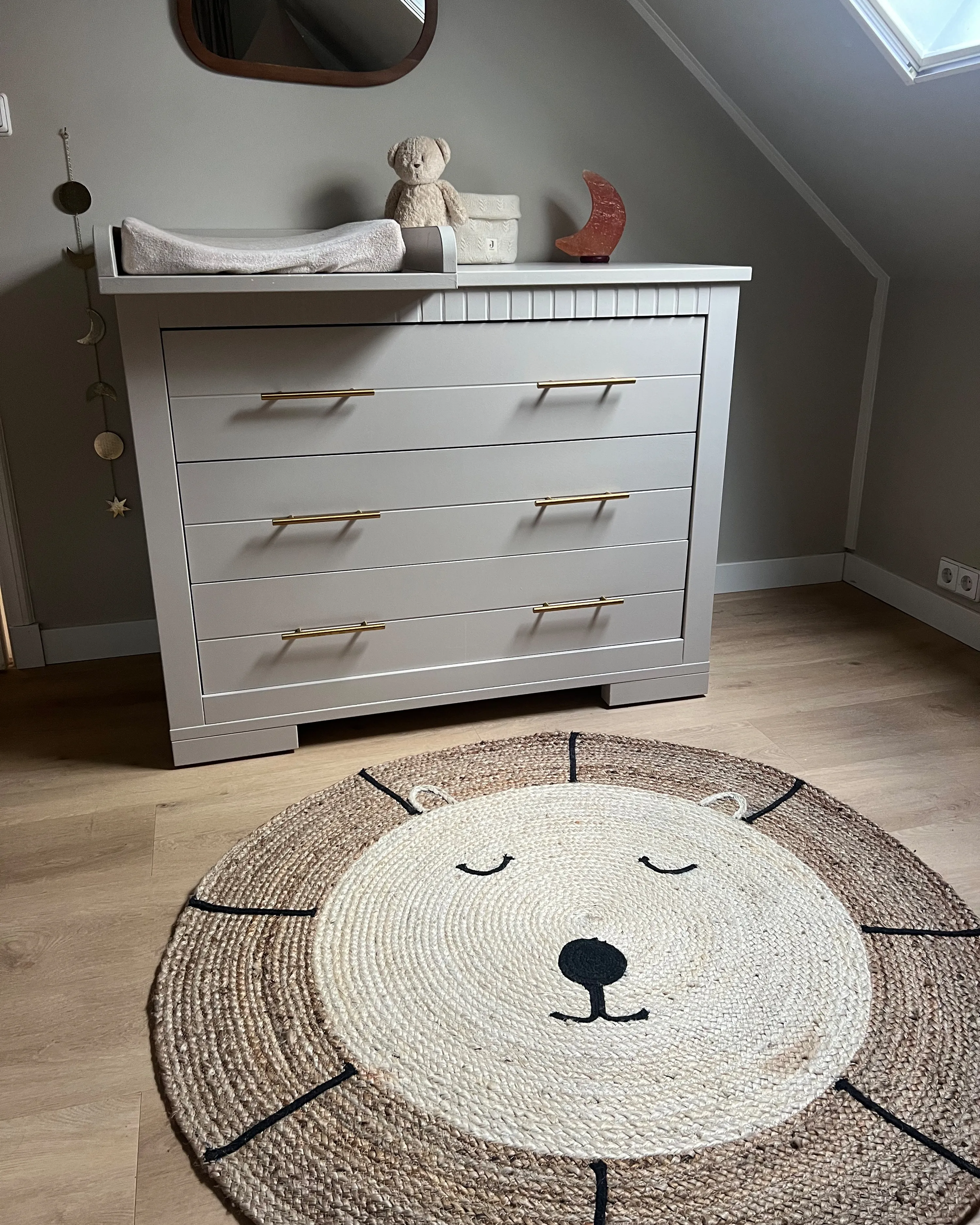 Kindervloerkleed KOVU Beige ø 120 cm Jute